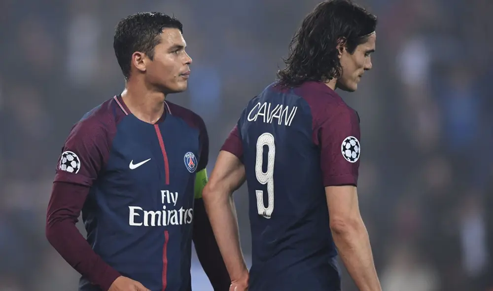 Edinson Cavani y Thiago Silva dejarán PSG a final de temporada. | Foto: AFP