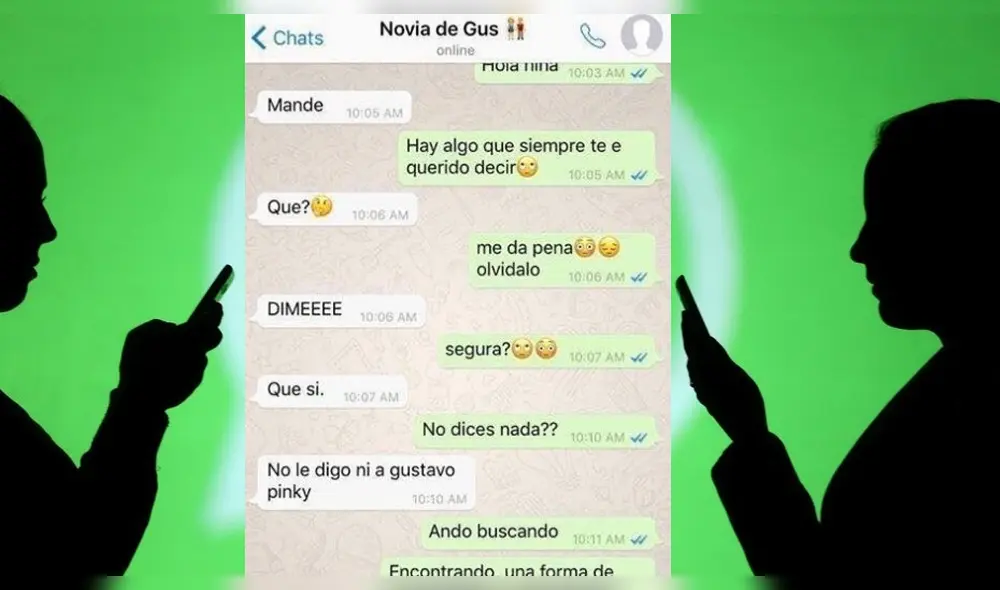 WhatsApp: usó teléfono de su amigo para hablar con su novia y se entera que lo engañan WhatsApp: usó teléfono de su amigo para hablar con su novia y se entera que lo engañan