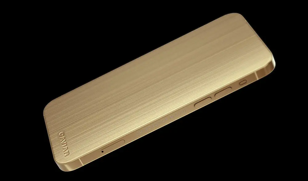 Carcasa con revestimiento de PVD dorado extra fuerte. Foto: Caviar