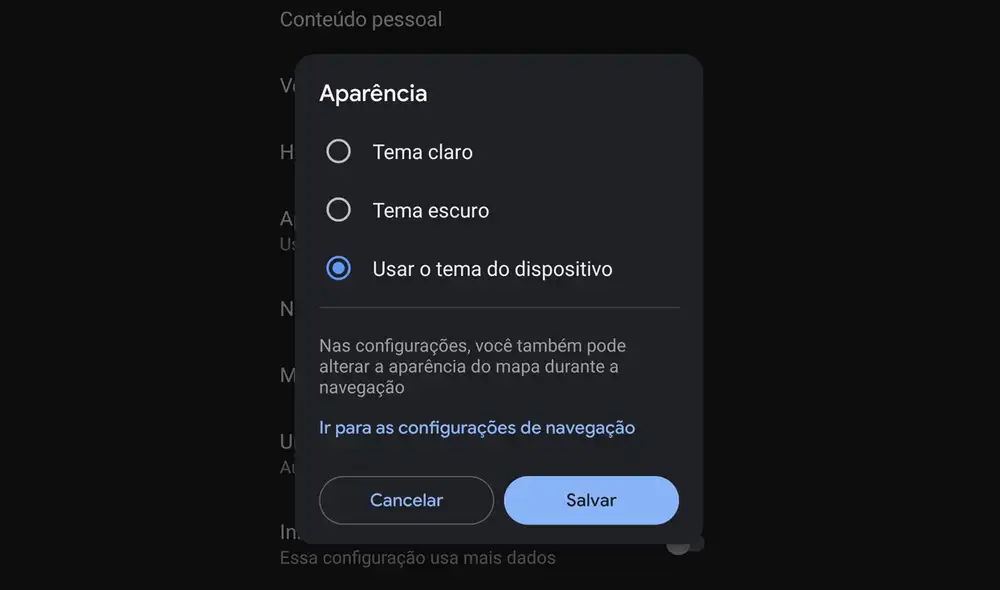 Cómo activar el modo oscuro en Google Maps. | Foto: Android Police