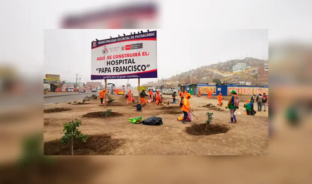 Pachacámac: Limpian terreno donde se construirá hospital papa Francisco