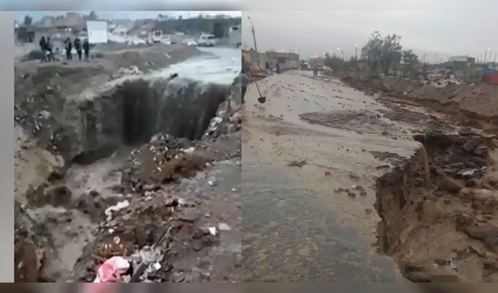 Arequipa: Ingreso de huaico alerta a pobladores del distrito de Cerro Colorado [VIDEO]