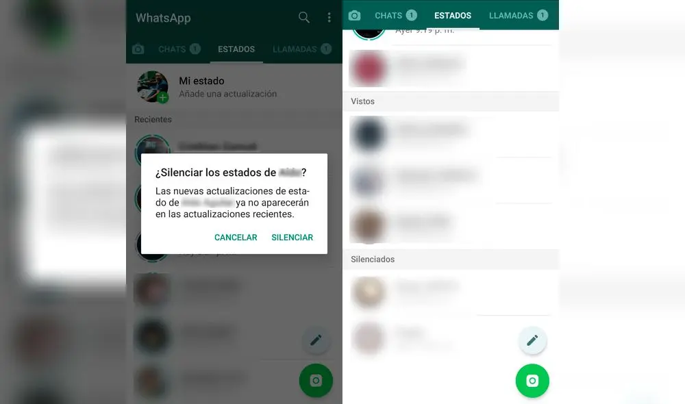 Proceso para silenciar estados.