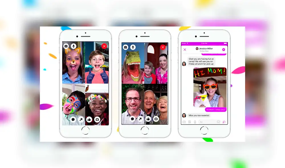 Desde Messenger Kids también se pueden realizar videollamadas.