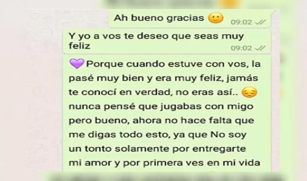 WhatsApp: chica le envía a ex su foto con su nuevo novio y él reacciona de forma conmovedora [FOTOS]