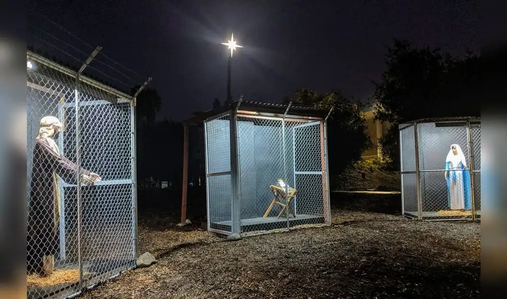 Iglesia Metodista Unida de Claremont representó el nacimiento para no olvidar a las familias migrantes separadas en la frontera de EE. UU. y México. Foto: Difusión.