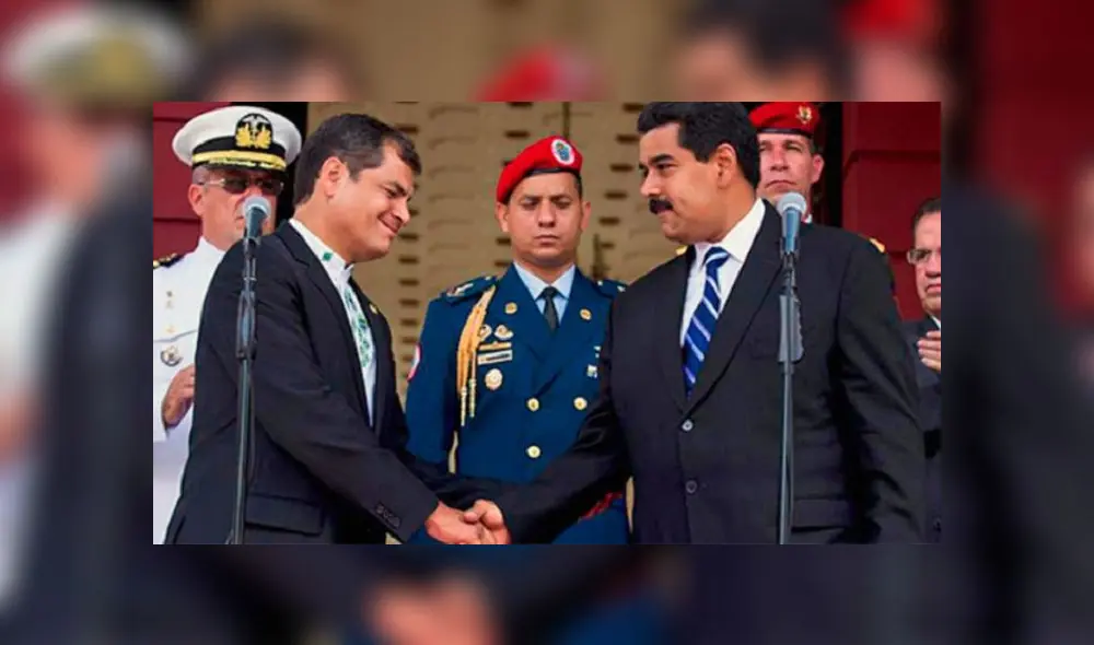 Rafael Correa, cuando era presidente de Ecuador, y Nicolás Maduro. Rafael Correa, cuando era presidente de Ecuador, y Nicolás Maduro.