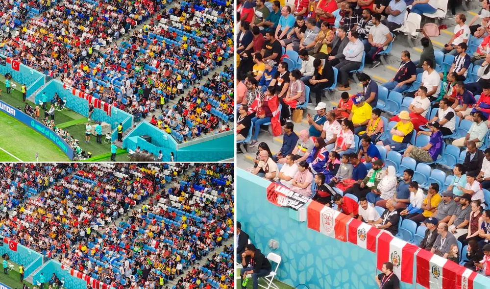 Aficionados peruanos asistieron al duelo entre Dinamarca vs. Australia. Foto: Carlos Salinas/Grupo La República Aficionados peruanos asistieron al duelo entre Dinamarca vs. Australia. Foto: Carlos Salinas/Grupo La República