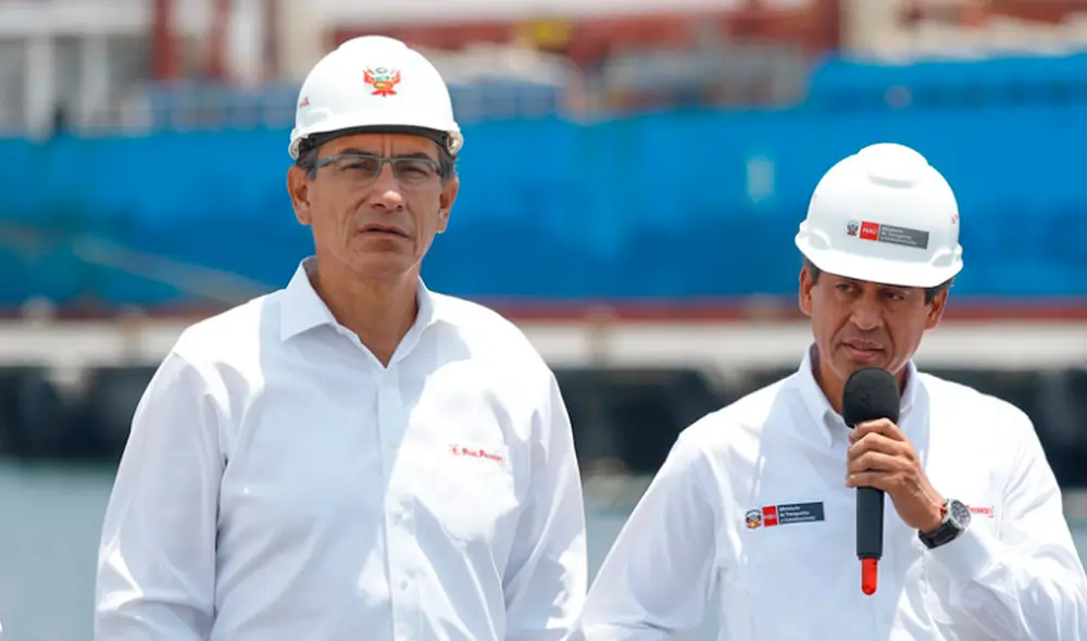 Presidente Martín Vizcarra en la ceremonia de inicio de obra del proyecto de modernización del Terminal Portuario Multipropósito de Salaverry, en La Libertad. Foto: Presidencia. Presidente Martín Vizcarra en la ceremonia de inicio de obra del proyecto de modernización del Terminal Portuario Multipropósito de Salaverry, en La Libertad. Foto: Presidencia.