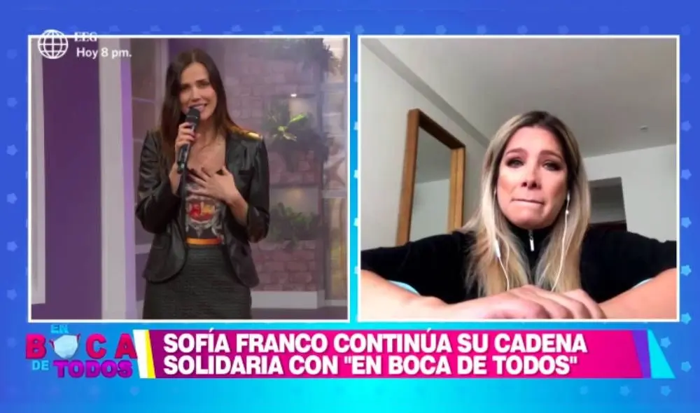 La artista realizó una entrevista virtual con el programa En boca de todos. (Foto: Captura América TV)