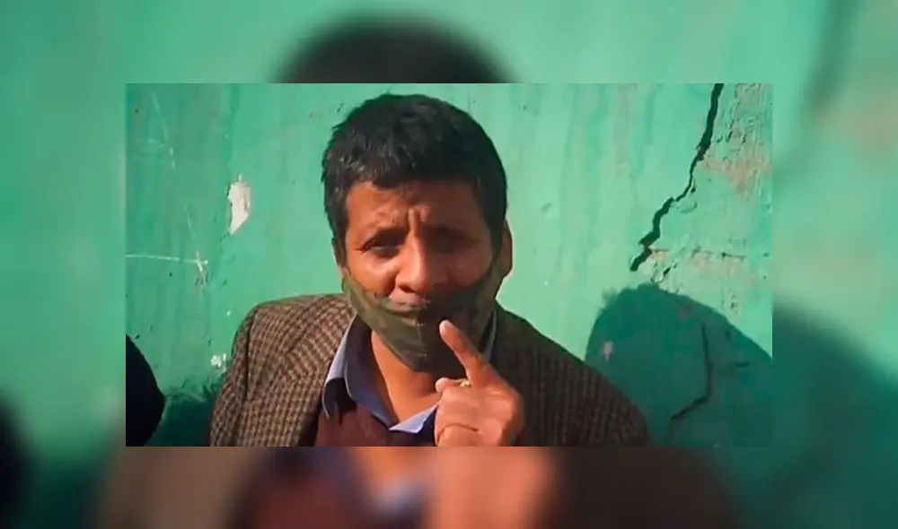 El sujeto cuestionó las medidas para prevenir el coronavirus. Foto: Captura/América TV.