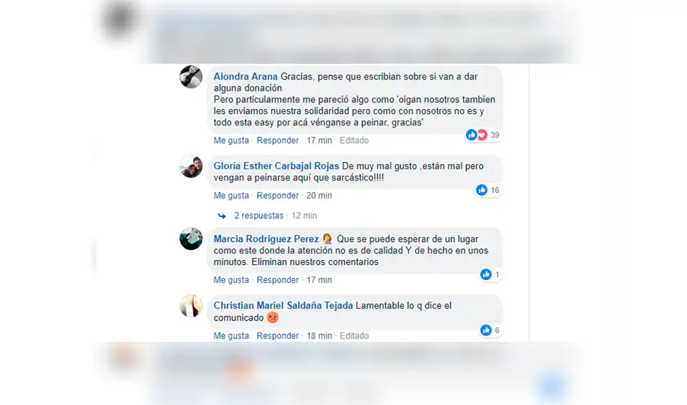 Facebook: peluquería de San Juan de Lurigancho genera indignación por comunicado sobre el aniego y damnificados Facebook: peluquería de San Juan de Lurigancho genera indignación por comunicado sobre el aniego y damnificados