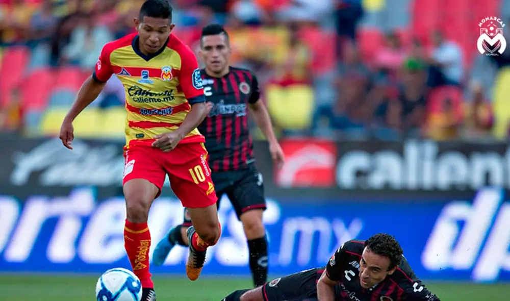 Edison Flores tuvo un destacado accionar en el partido del Monarcas Morelia.