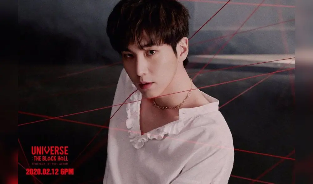 PENTAGON: primer teaser photo concept para “Universe: The Black Hall”. En la imagen: SHINWON.