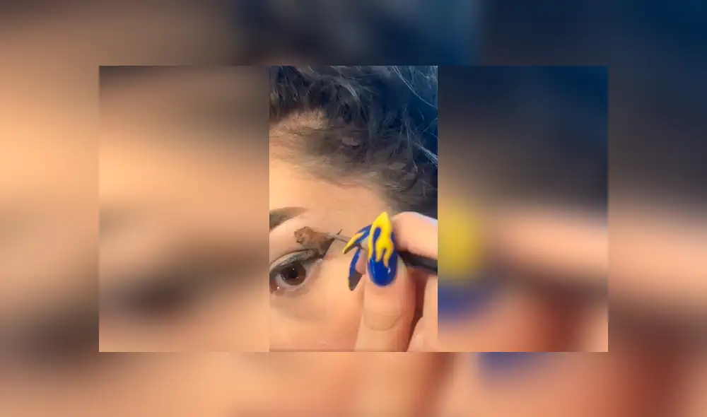 Desliza las imágenes hacia la izquierda para conocer el creativo diseño que realizó una joven en sus ojos. Foto: Captura. Desliza las imágenes hacia la izquierda para conocer el creativo diseño que realizó una joven en sus ojos. Foto: Captura.