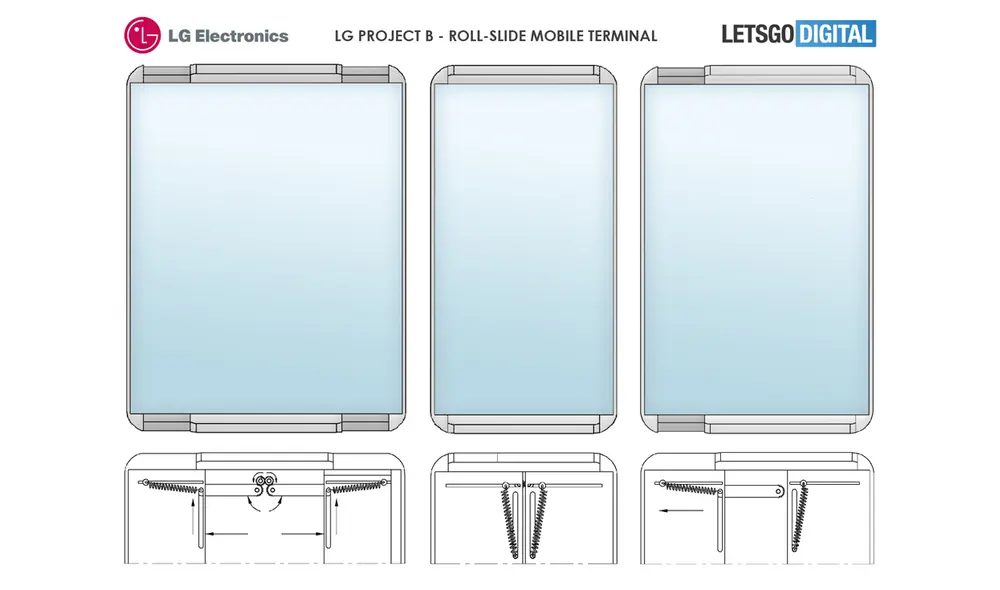 Bocetos incluidos en la patente de LG. Foto: LetsGoDigital Bocetos incluidos en la patente de LG. Foto: LetsGoDigital