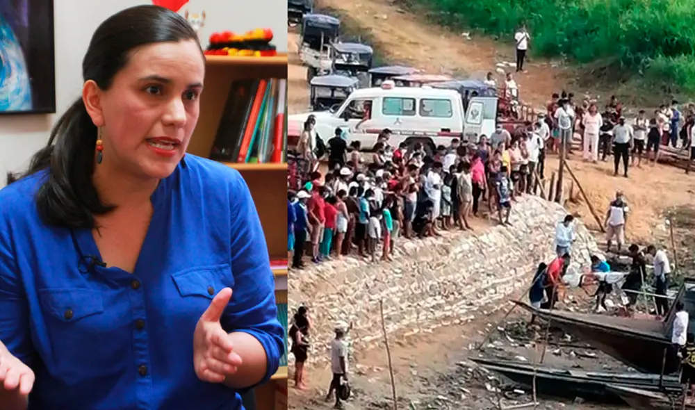 Verónika Mendoza enfatiza que el Gobierno debe promover el diálogo en el conflicto de Loreto. Composición: La República. Verónika Mendoza enfatiza que el Gobierno debe promover el diálogo en el conflicto de Loreto. Composición: La República.