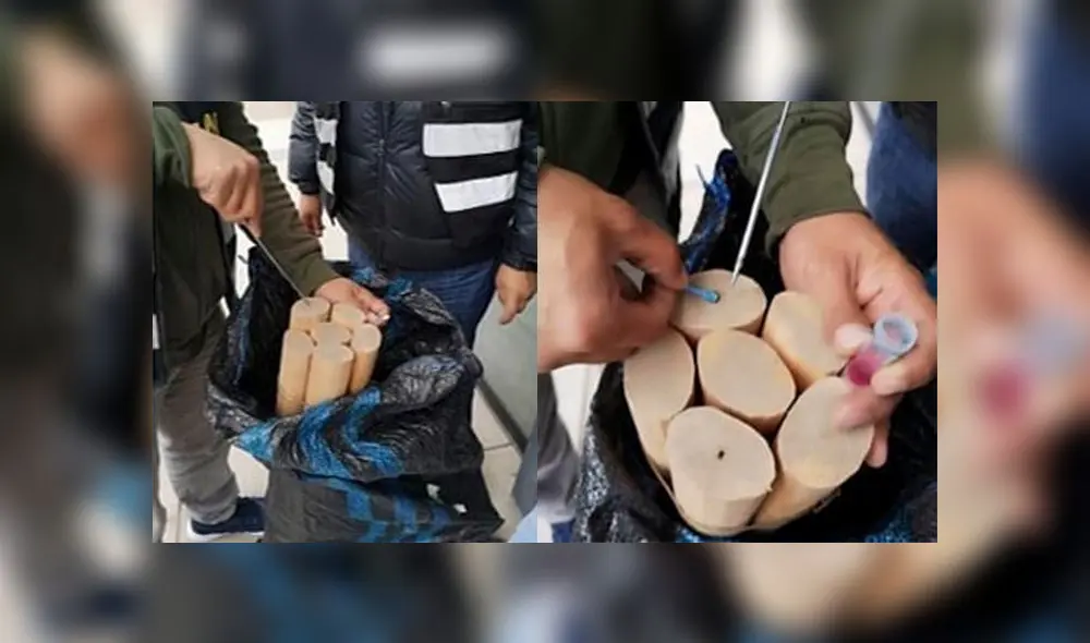 Sustancia ilícita estaba camuflada en mangos de madera. Sustancia ilícita estaba camuflada en mangos de madera.