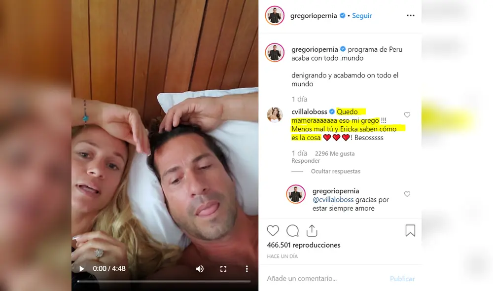 Carmen Villalobos excusa a Gregorio Pernía por polémico video de “Magaly TV, la firme” Carmen Villalobos excusa a Gregorio Pernía por polémico video de “Magaly TV, la firme”