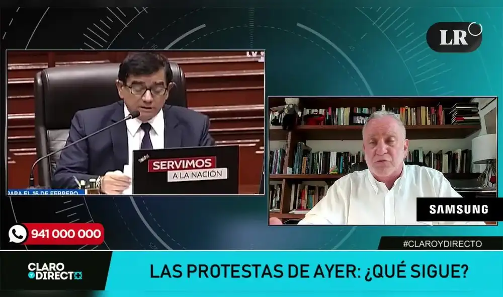 Augusto Álvarez Rodrich en Claro y Directo. Foto: LR+ Augusto Álvarez Rodrich en Claro y Directo. Foto: LR+