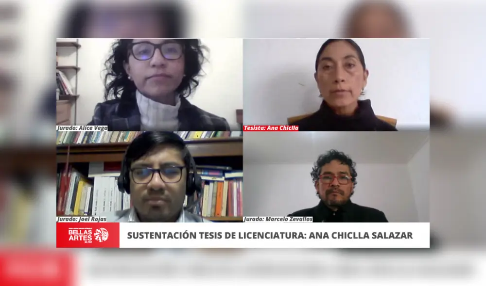 Ana Chiclla es la primera alumna en sustentar una tesis virtual en Bellas Artes. / Creditos: Bellas Artes.