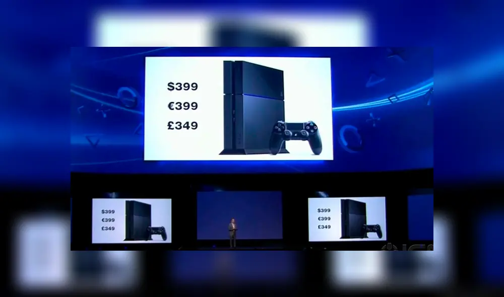 La PlayStation 4 se lanzó con un precio de 399 dólares (hoy, 445 dólares aproximadamente) Imagen: Sony.