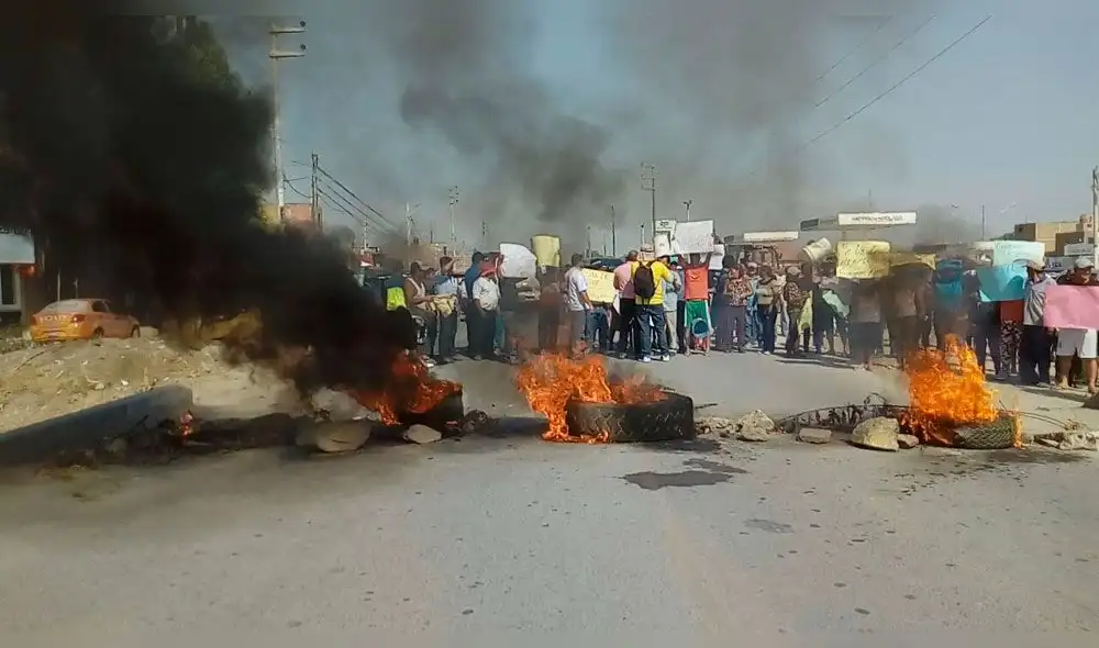Chiclayo: pobladores bloquean vía a Pomalca para exigir obras de agua potable [VIDEO]