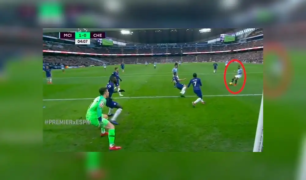 Manchester City vs Chelsea: Sterling apareció sin marca y anotó el 1-0 [VIDEO]