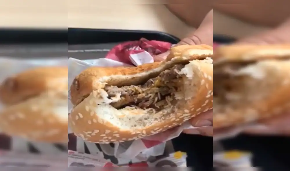 Facebook: Graban gusanos en hamburguesa de conocido "fast food" [VIDEO]
