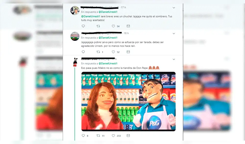 Daniel Urresti se burla de Milagros Leiva tras queja de Makro