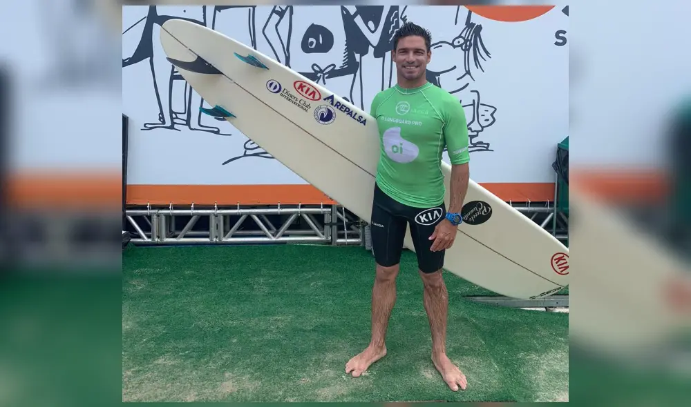 El peruano clasificó a semifinales del OI Longboard Pro SP, con lo que se aseguró su cuarto campeonato sudamericano consecutivo. Créditos: Piccolo Clemente.