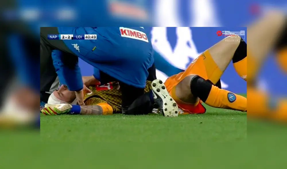 Susto en la Serie A: David Ospina se desmayó en pleno partido luego de recibir duro golpe [VIDEO]