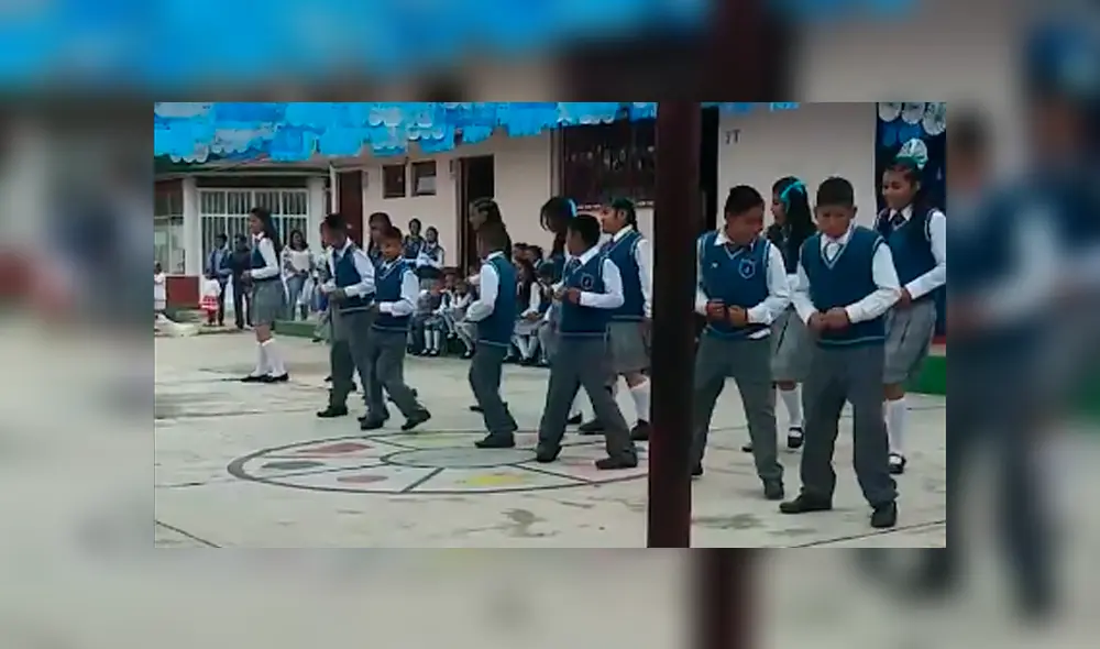 Los niños quisieron despedir el año bailando un tremendo 'cumbión', en lugar de un clásico vals. Foto: captura