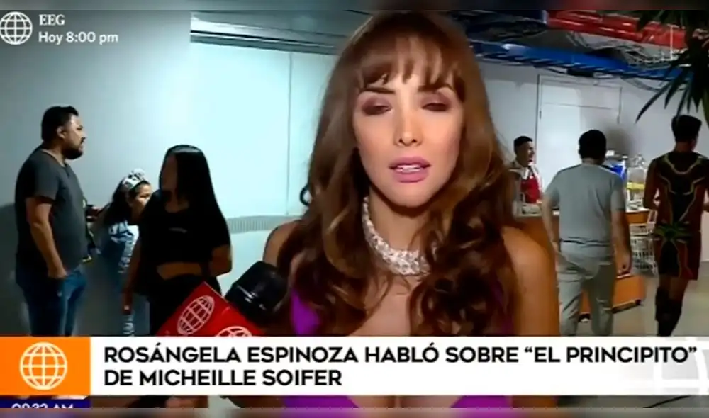 Rosángela Espinoza confesó que no sería sorpresa ver a Giuseppe Benignini en EEG. Foto: Captura Rosángela Espinoza confesó que no sería sorpresa ver a Giuseppe Benignini en EEG. Foto: Captura