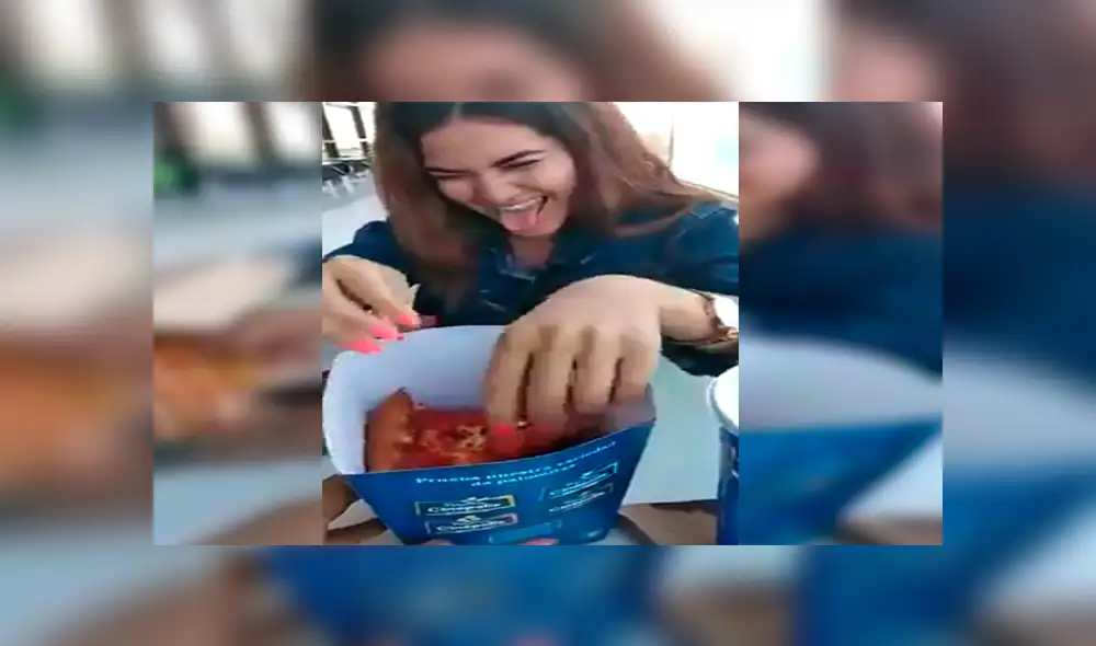 Facebook: chica aplica truco para esconder comida en balde de cancha y novio queda sorprendido [VIDEO]
