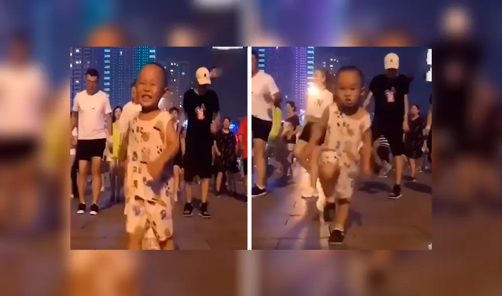 En YouTube, un pequeño dejó impactados a los transeúntes al demostrar su talento en el baile.