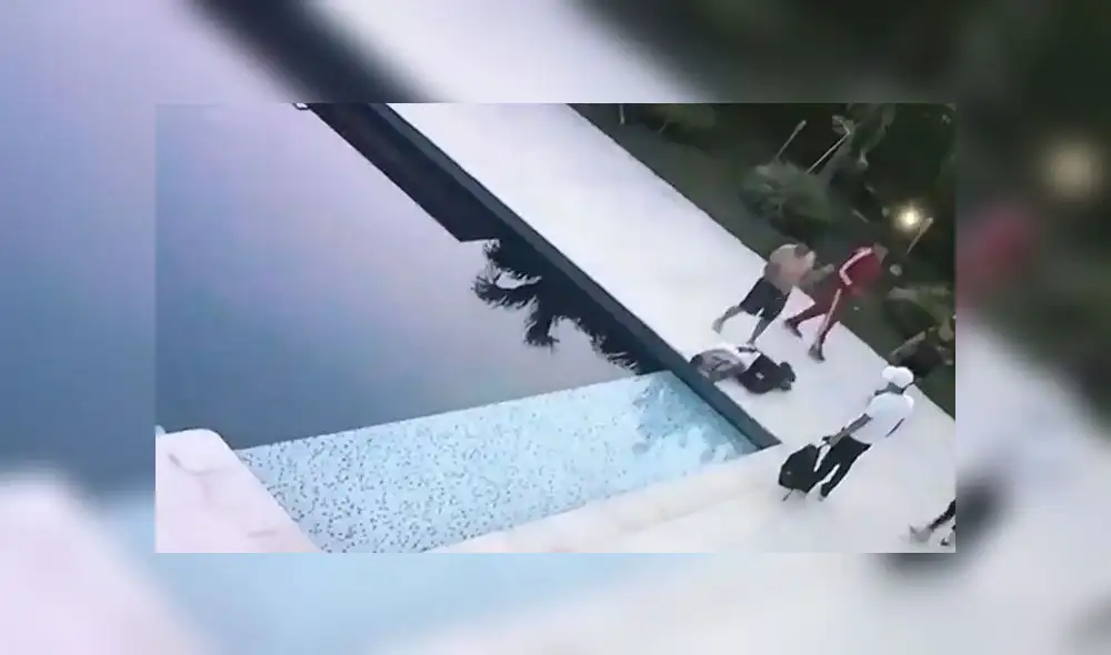 Sujetos agreden y lanzan a una piscina a hombre con discapacidad [VIDEO]