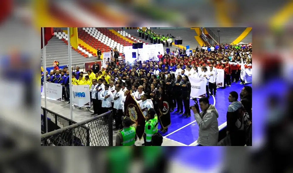 Inauguración de la 23° edición de la Universiada celebrada en Tacna, en 2018. (Foto: UPT Radio))