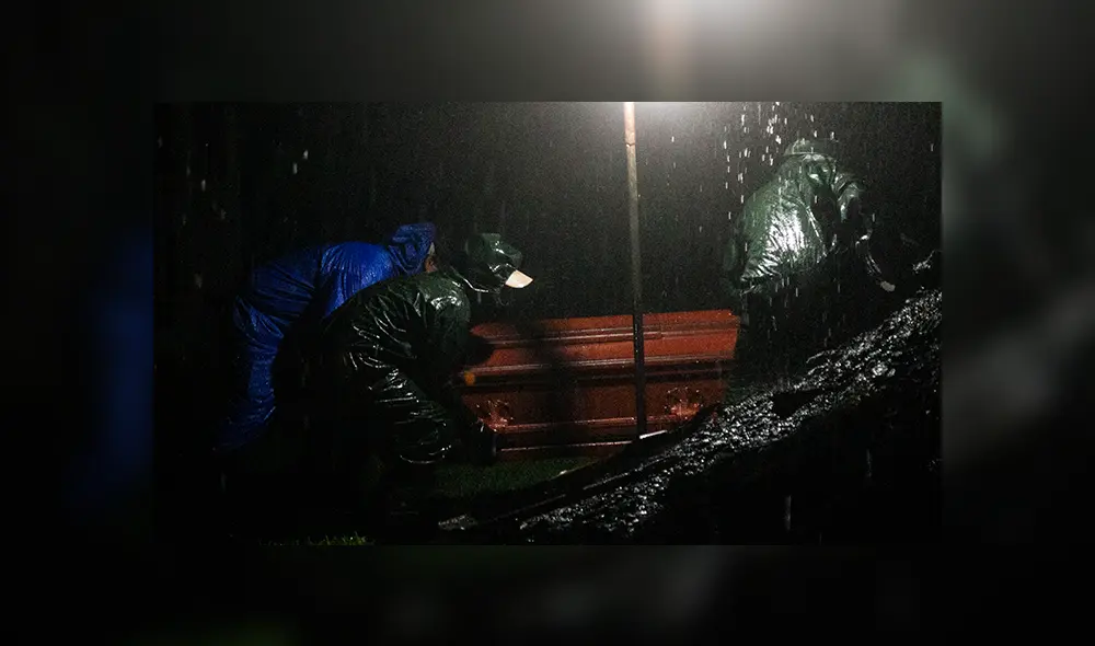 Se entierra un ataúd en Managua, Nicaragua, el 8 de junio de 2020 durante una noche de "entierro exprés", un procedimiento que se ha implementado desde el comienzo de la nueva pandemia de COVID-19. | Foto: INTI OCON / AFP Se entierra un ataúd en Managua, Nicaragua, el 8 de junio de 2020 durante una noche de "entierro exprés", un procedimiento que se ha implementado desde el comienzo de la nueva pandemia de COVID-19. | Foto: INTI OCON / AFP