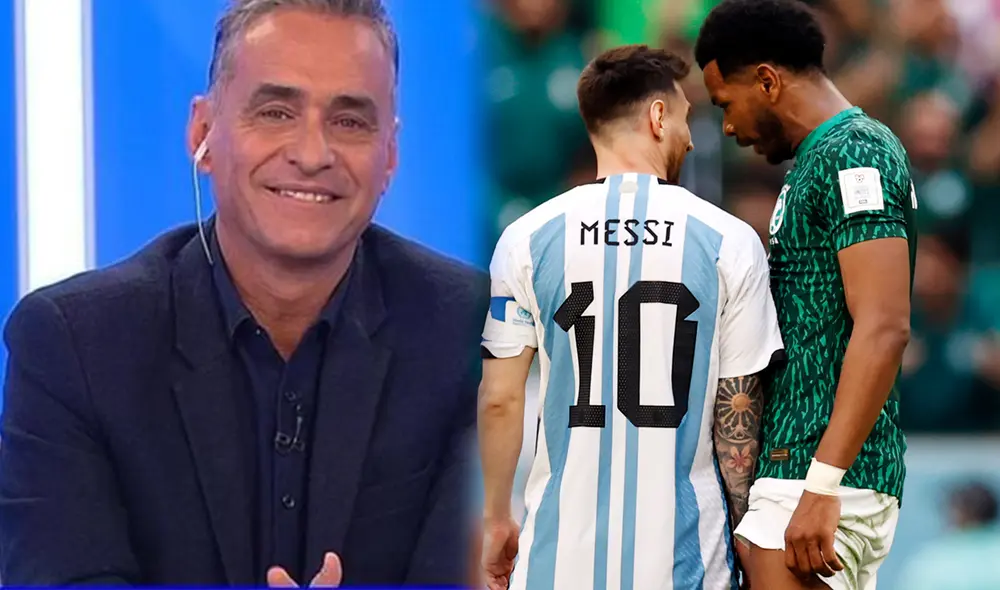 Lionel Messi fue encarado por el autor del gol (2-1). Foto: composición LR/TyC Sports