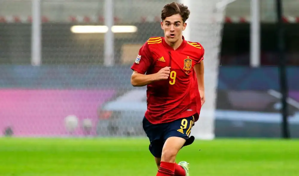 Gavi también debutó esta temporada con el primer equipo del Barcelona. Foto: EFE. Gavi también debutó esta temporada con el primer equipo del Barcelona. Foto: EFE.