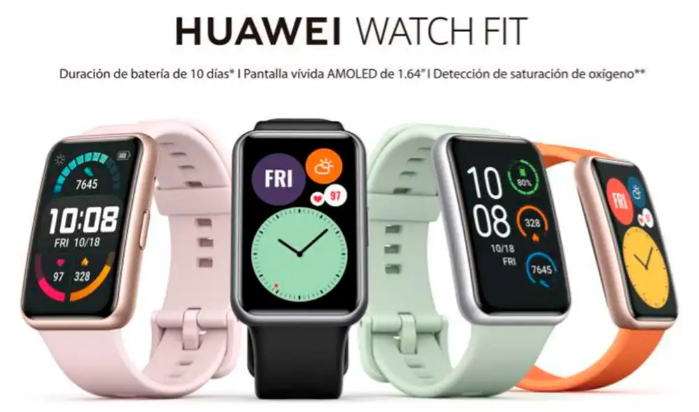 El Huawei Watch Fit cuesta 399 en los retailers de Perú. Foto: Huawei.