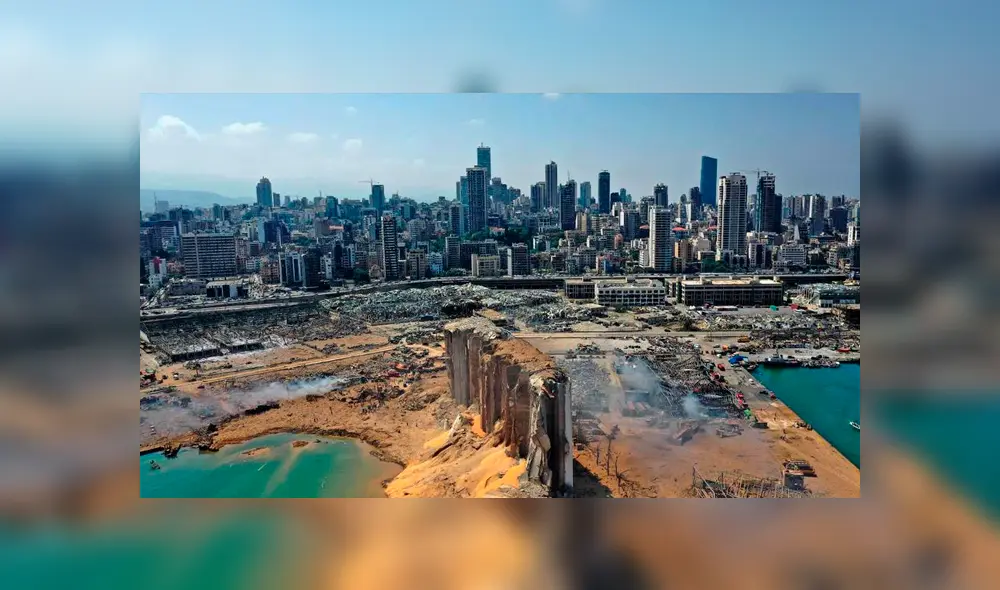 Una imagen panorámica muestra los severos daños causado por el impresionante estallido. Foto: AFP.