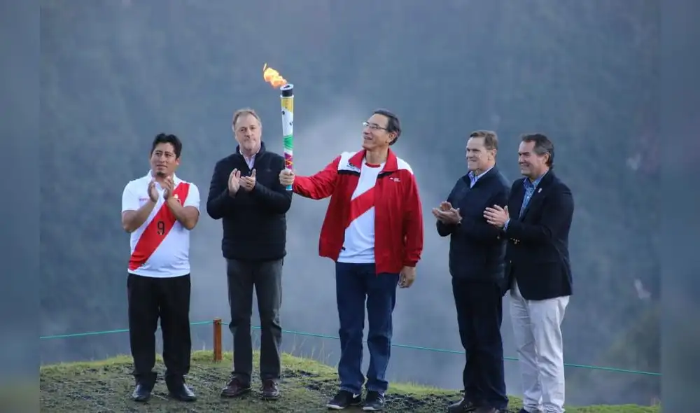 Encendido de la Antorcha Panamericana en Machu Picchu. Foto: Melissa Valdivia