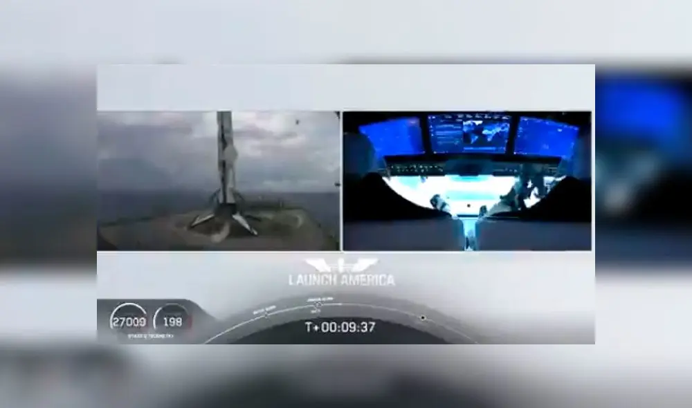 Cohete Space X. Foto: captura de pantalla.