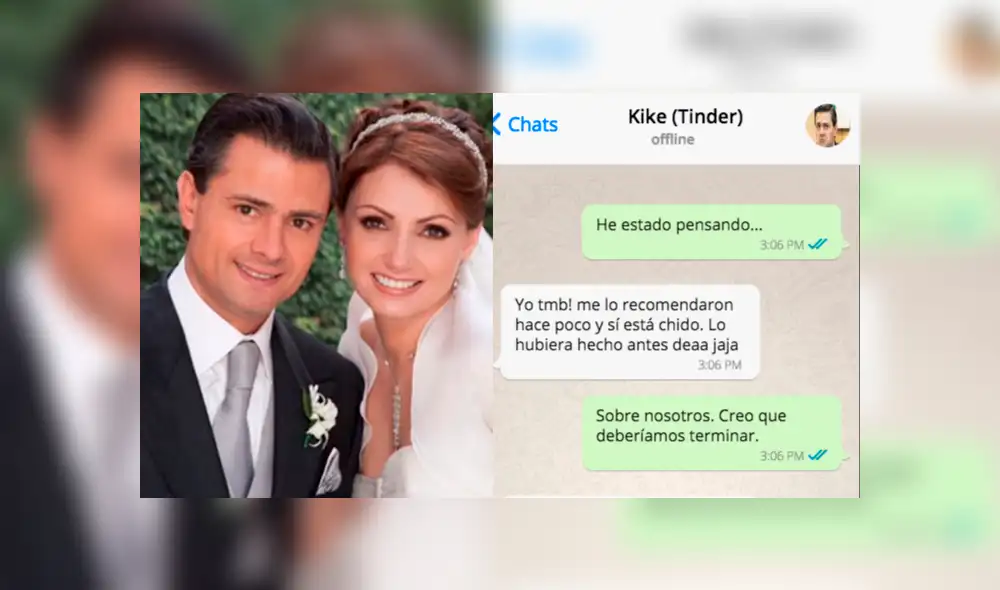 WhatsApp Viral: Enrique Peña Nieto y Angélica Rivera rompen su relación en chat parodia [FOTOS]