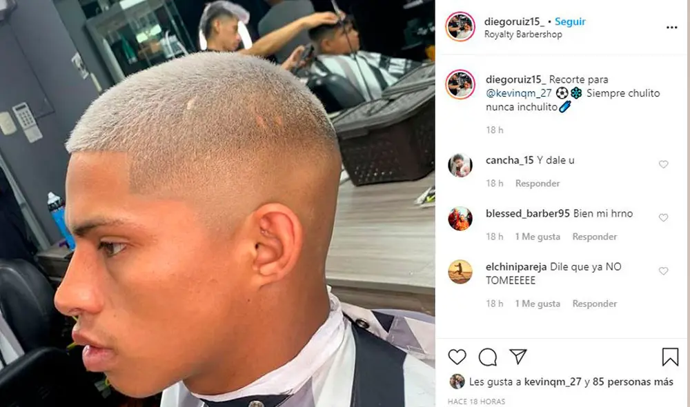 Kevin Quevedo luce un look parecido al de Mbappé. Foto: Instagram Kevin Quevedo luce un look parecido al de Mbappé. Foto: Instagram
