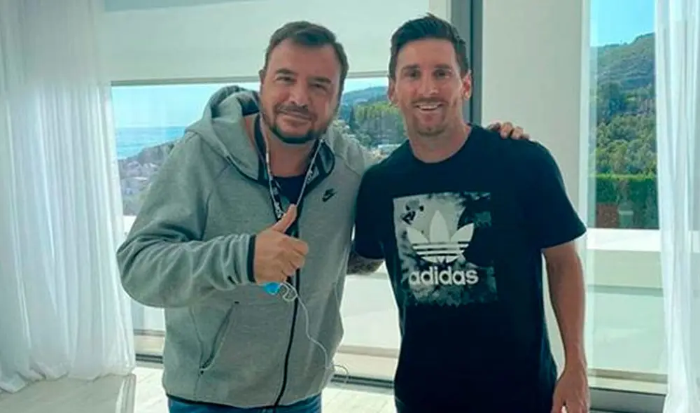Rubén Uria entrevistó a Lionel Messi para el portal Goal. Foto: Instagram