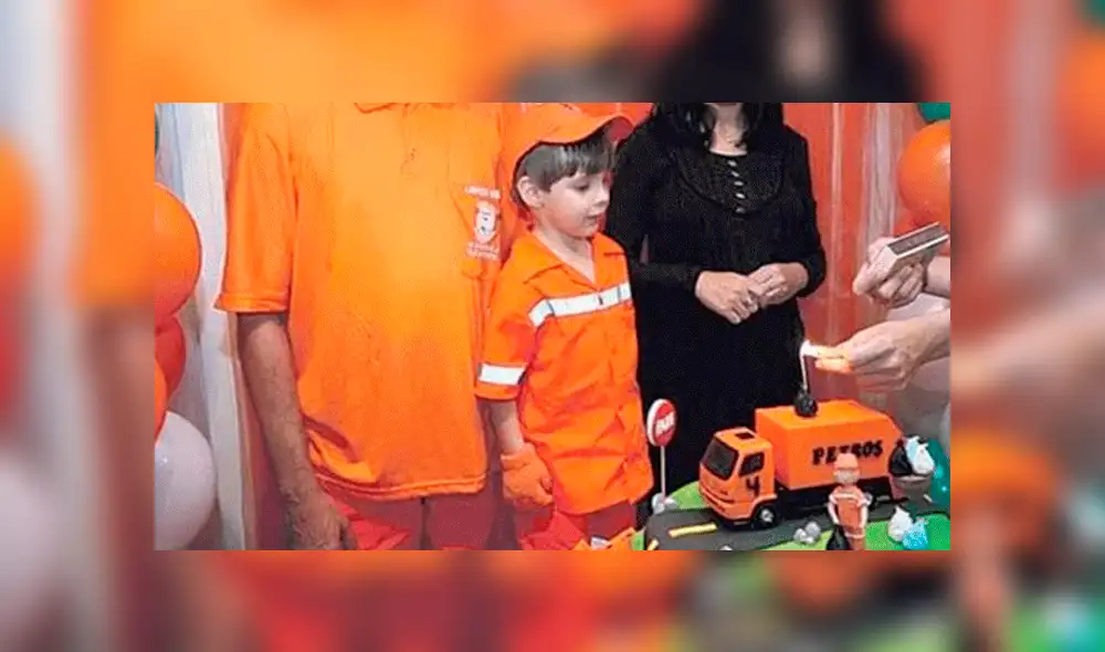 Facebook viral: niño celebra su cumpleaños con la temática del oficio de su padre y conmueve a miles [FOTOS]