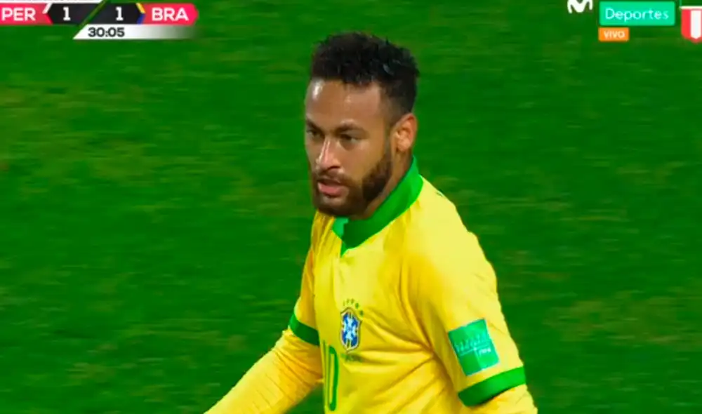 Neymar decretó el empate en el Perú vs. Brasil desde el punto penal. Foto: Captura de Movistar Deportes Neymar decretó el empate en el Perú vs. Brasil desde el punto penal. Foto: Captura de Movistar Deportes